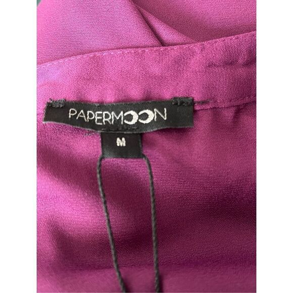 Papermoon Women's Size Medium Purple Button Down Tunic Dress Knee Length NWT - Picture 5 of 9